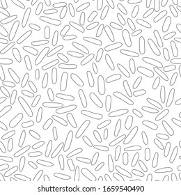 Pattern of contour sticks on a white background. Vector illustration.