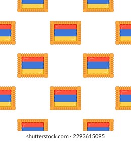 Pattern cookie with flag country Armenia in tasty biscuit, pattern cookie consist of flag country Armenia on natural biscuit, fresh biscuit cookie with flag country Armenia creative pattern sweet food