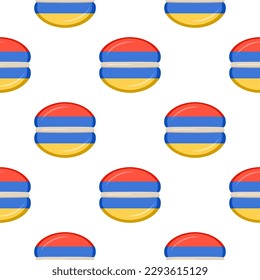 Galleta de patrón con el país de la bandera Armenia en una galleta sabrosa, galleta de patrón consiste en el país de la bandera Armenia en galleta natural, galleta fresca de galleta con el país de la bandera Armenia patrón creativo comida dulce