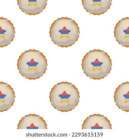 Pattern cookie with flag country Armenia in tasty biscuit, pattern cookie consist of flag country Armenia on natural biscuit, fresh biscuit cookie with flag country Armenia creative pattern sweet food
