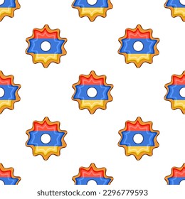 Pattern cookie with flag country Armenia in tasty biscuit, pattern cookie consist of flag country Armenia on natural biscuit, fresh biscuit cookie with flag country Armenia creative pattern sweet food