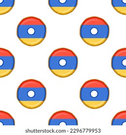 Pattern cookie with flag country Armenia in tasty biscuit, pattern cookie consist of flag country Armenia on natural biscuit, fresh biscuit cookie with flag country Armenia creative pattern sweet food