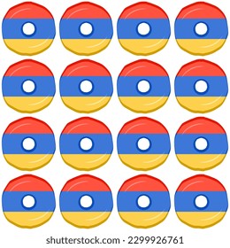Pattern cookie with flag country Armenia in tasty biscuit, pattern cookie consist of flag country Armenia on natural biscuit, fresh biscuit cookie with flag country Armenia creative pattern sweet food