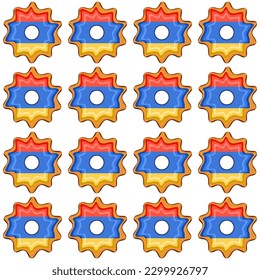 Pattern cookie with flag country Armenia in tasty biscuit, pattern cookie consist of flag country Armenia on natural biscuit, fresh biscuit cookie with flag country Armenia creative pattern sweet food