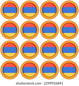 Pattern cookie with flag country Armenia in tasty biscuit, pattern cookie consist of flag country Armenia on natural biscuit, fresh biscuit cookie with flag country Armenia creative pattern sweet food