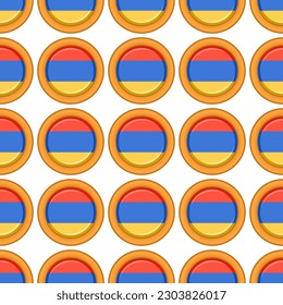 Galleta de patrón con el país de la bandera Armenia en una galleta sabrosa, galleta de patrón consiste en el país de la bandera Armenia en galleta natural, galleta fresca de galleta con el país de la bandera Armenia patrón creativo comida dulce