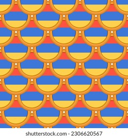 Pattern cookie with flag country Armenia in tasty biscuit, pattern cookie consist of flag country Armenia on natural biscuit, fresh biscuit cookie with flag country Armenia creative pattern sweet food