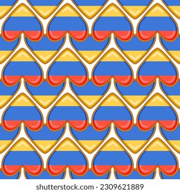 Pattern cookie with flag country Armenia in tasty biscuit, pattern cookie consist of flag country Armenia on natural biscuit, fresh biscuit cookie with flag country Armenia creative pattern sweet food