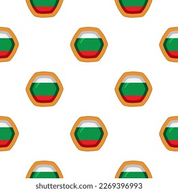 Pattern cookie with flag country Bulgaria in tasty biscuit, pattern cookie consist of flag country Bulgaria on natural biscuit, fresh biscuit cookie with flag country Bulgaria it pattern sweet food
