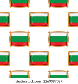 Pattern cookie with flag country Bulgaria in tasty biscuit, pattern cookie consist of flag country Bulgaria on natural biscuit, fresh biscuit cookie with flag country Bulgaria it pattern sweet food