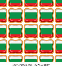Pattern cookie with flag country Bulgaria in tasty biscuit, pattern cookie consist of flag country Bulgaria on natural biscuit, fresh biscuit cookie with flag country Bulgaria it pattern sweet food