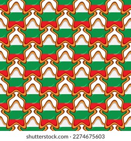 Pattern-Cookie mit Flaggenland Bulgarien in leckeren Keks, Muster-Cookie bestehen aus Flaggenstaat Bulgarien auf natürlichen Keksen, frische Kekse mit Flaggenstaat Bulgarien es Muster süße Lebensmittel