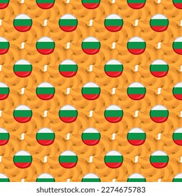 Pattern-Cookie mit Flaggenland Bulgarien in leckeren Keks, Muster-Cookie bestehen aus Flaggenstaat Bulgarien auf natürlichen Keksen, frische Kekse mit Flaggenstaat Bulgarien es Muster süße Lebensmittel