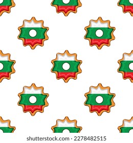 Pattern cookie with flag country Bulgaria in tasty biscuit, pattern cookie consist of flag country Bulgaria on natural biscuit, fresh biscuit cookie with flag country Bulgaria it pattern sweet food