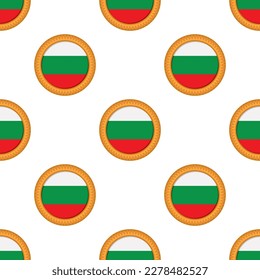 Pattern cookie with flag country Bulgaria in tasty biscuit, pattern cookie consist of flag country Bulgaria on natural biscuit, fresh biscuit cookie with flag country Bulgaria it pattern sweet food