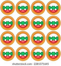 Galleta de patrón con el país de la bandera Bulgaria en una galleta sabrosa, galleta de patrón consisten en el país de la bandera Bulgaria en galleta natural, galleta fresca de galleta con el país de la bandera Bulgaria patrón comida dulce