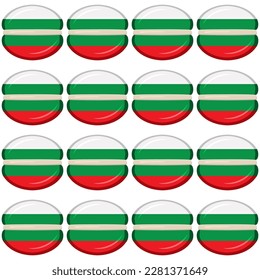 Pattern cookie with flag country Bulgaria in tasty biscuit, pattern cookie consist of flag country Bulgaria on natural biscuit, fresh biscuit cookie with flag country Bulgaria it pattern sweet food