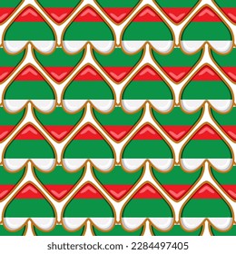 Pattern cookie with flag country Bulgaria in tasty biscuit, pattern cookie consist of flag country Bulgaria on natural biscuit, fresh biscuit cookie with flag country Bulgaria it pattern sweet food