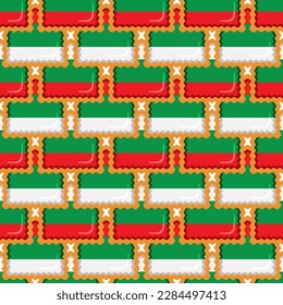 Pattern cookie with flag country Bulgaria in tasty biscuit, pattern cookie consist of flag country Bulgaria on natural biscuit, fresh biscuit cookie with flag country Bulgaria it pattern sweet food