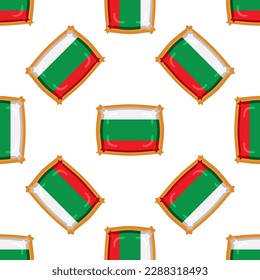 Pattern cookie with flag country Bulgaria in tasty biscuit, pattern cookie consist of flag country Bulgaria on natural biscuit, fresh biscuit cookie with flag country Bulgaria it pattern sweet food
