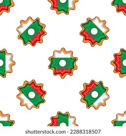 Pattern cookie with flag country Bulgaria in tasty biscuit, pattern cookie consist of flag country Bulgaria on natural biscuit, fresh biscuit cookie with flag country Bulgaria it pattern sweet food