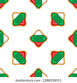 Pattern cookie with flag country Bulgaria in tasty biscuit, pattern cookie consist of flag country Bulgaria on natural biscuit, fresh biscuit cookie with flag country Bulgaria it pattern sweet food