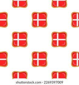 Pattern cookie with flag country Denmark in tasty biscuit, pattern cookie consist of flag country Denmark on natural biscuit, fresh biscuit cookie with flag country Denmark it new pattern sweet food