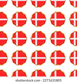 Pattern cookie with flag country Denmark in tasty biscuit, pattern cookie consist of flag country Denmark on natural biscuit, fresh biscuit cookie with flag country Denmark it new pattern sweet food