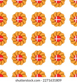 Pattern cookie with flag country Denmark in tasty biscuit, pattern cookie consist of flag country Denmark on natural biscuit, fresh biscuit cookie with flag country Denmark it new pattern sweet food