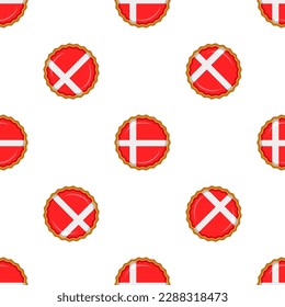 Pattern cookie with flag country Denmark in tasty biscuit, pattern cookie consist of flag country Denmark on natural biscuit, fresh biscuit cookie with flag country Denmark it new pattern sweet food