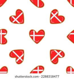 Pattern cookie with flag country Denmark in tasty biscuit, pattern cookie consist of flag country Denmark on natural biscuit, fresh biscuit cookie with flag country Denmark it new pattern sweet food