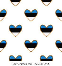 Pattern Cookie mit Flaggenstaat Estland in leckeren Keks, Muster-Cookie bestehen aus Flaggenstaat Estland auf natürlichen Keksen, frische Kekse mit Flaggenstaat Estland es neue Muster süße Lebensmittel