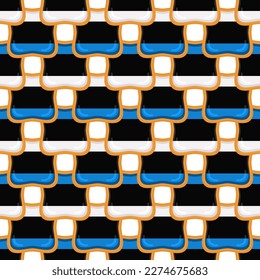 Pattern Cookie mit Flaggenstaat Estland in leckeren Keks, Muster-Cookie bestehen aus Flaggenstaat Estland auf natürlichen Keksen, frische Kekse mit Flaggenstaat Estland es neue Muster süße Lebensmittel