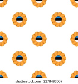 Pattern cookie with flag country Estonia in tasty biscuit, pattern cookie consist of flag country Estonia on natural biscuit, fresh biscuit cookie with flag country Estonia it new pattern sweet food