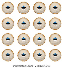 Pattern cookie with flag country Estonia in tasty biscuit, pattern cookie consist of flag country Estonia on natural biscuit, fresh biscuit cookie with flag country Estonia it new pattern sweet food