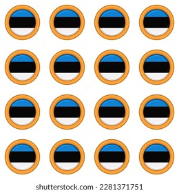 Pattern cookie with flag country Estonia in tasty biscuit, pattern cookie consist of flag country Estonia on natural biscuit, fresh biscuit cookie with flag country Estonia it new pattern sweet food