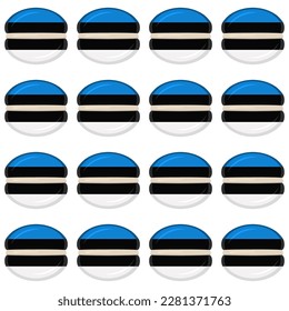 Pattern cookie with flag country Estonia in tasty biscuit, pattern cookie consist of flag country Estonia on natural biscuit, fresh biscuit cookie with flag country Estonia it new pattern sweet food