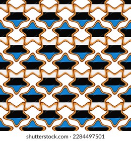 Pattern cookie with flag country Estonia in tasty biscuit, pattern cookie consist of flag country Estonia on natural biscuit, fresh biscuit cookie with flag country Estonia it new pattern sweet food