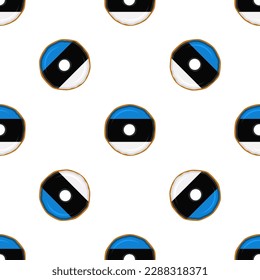Pattern Cookie mit Flaggenstaat Estland in leckeren Keks, Muster-Cookie bestehen aus Flaggenstaat Estland auf natürlichen Keksen, frische Kekse mit Flaggenstaat Estland es neue Muster süße Lebensmittel