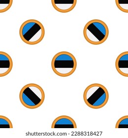 Galleta de patrón con el país de la bandera Estonia en una galleta sabrosa, galleta patrón consisten en el país de la bandera Estonia en galleta natural, galleta fresca de galleta con el país de la bandera Estonia nuevo patrón comida dulce