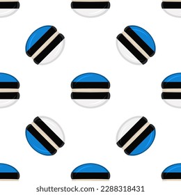 Pattern cookie with flag country Estonia in tasty biscuit, pattern cookie consist of flag country Estonia on natural biscuit, fresh biscuit cookie with flag country Estonia it new pattern sweet food