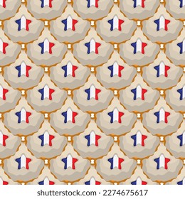 Pattern cookie with flag country France in tasty biscuit, pattern cookie consist of flag country France on natural biscuit, fresh biscuit cookie with flag country France it creative pattern sweet food