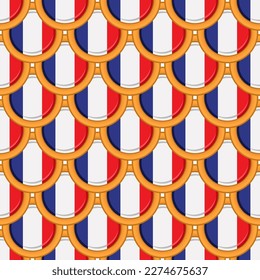 Pattern cookie with flag country France in tasty biscuit, pattern cookie consist of flag country France on natural biscuit, fresh biscuit cookie with flag country France it creative pattern sweet food