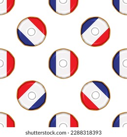 Pattern cookie with flag country France in tasty biscuit, pattern cookie consist of flag country France on natural biscuit, fresh biscuit cookie with flag country France it creative pattern sweet food