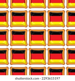 Pattern cookie with flag country Germany in tasty biscuit, pattern cookie consist of flag country Germany on natural biscuit, fresh biscuit cookie with flag country Germany creative pattern sweet food