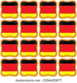 Pattern cookie with flag country Germany in tasty biscuit, pattern cookie consist of flag country Germany on natural biscuit, fresh biscuit cookie with flag country Germany creative pattern sweet food
