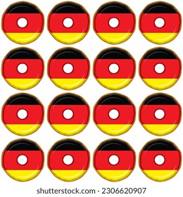 Galleta de patrón con el país de la bandera Alemania en una galleta sabrosa, galleta patrón consisten en el país de la bandera Alemania en galleta natural, galleta fresca de galleta con el país de la bandera Alemania patrón creativo comida dulce