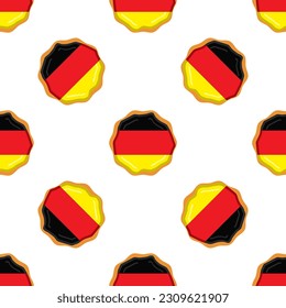 Pattern cookie with flag country Germany in tasty biscuit, pattern cookie consist of flag country Germany on natural biscuit, fresh biscuit cookie with flag country Germany creative pattern sweet food