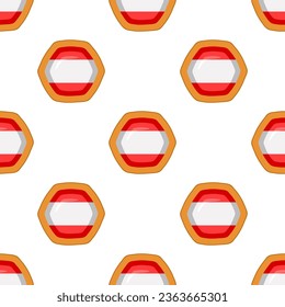 Pattern cookie with flag country Latvia in tasty biscuit, pattern cookie consist of flag country Latvia on natural biscuit, fresh biscuit cookie with flag country Latvia creative pattern sweet food