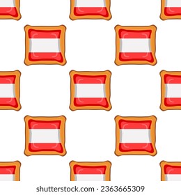 Galleta de patrón con el país de la bandera Letonia en una galleta sabrosa, galleta patrón consisten en el país de la bandera Letonia en galleta natural, galleta fresca de galleta con el país de la bandera Letonia patrón creativo comida dulce